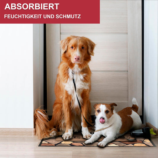 Valia Home Fußmatte 40x60 cm – Schmutzfangmatte für Innen & Außen, rutschfest mit hoher Saugkraft – vielseitige Designs, ideal für Haustür, Eingangsbereich, Flur & Balkon