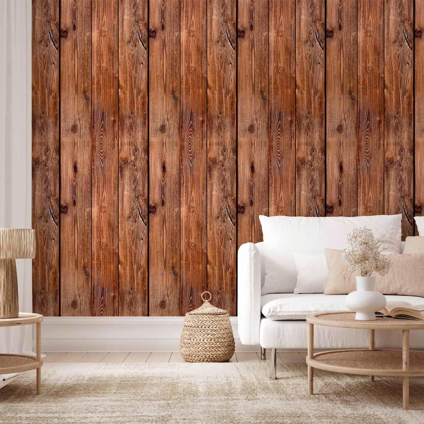 murando - Tapete selbstklebend 10m Wandtattoo dekorative Möbelfolie Dekorfolie Fotofolie Panel Wandaufkleber Wandposter Wandsticker - Holz 1602-13