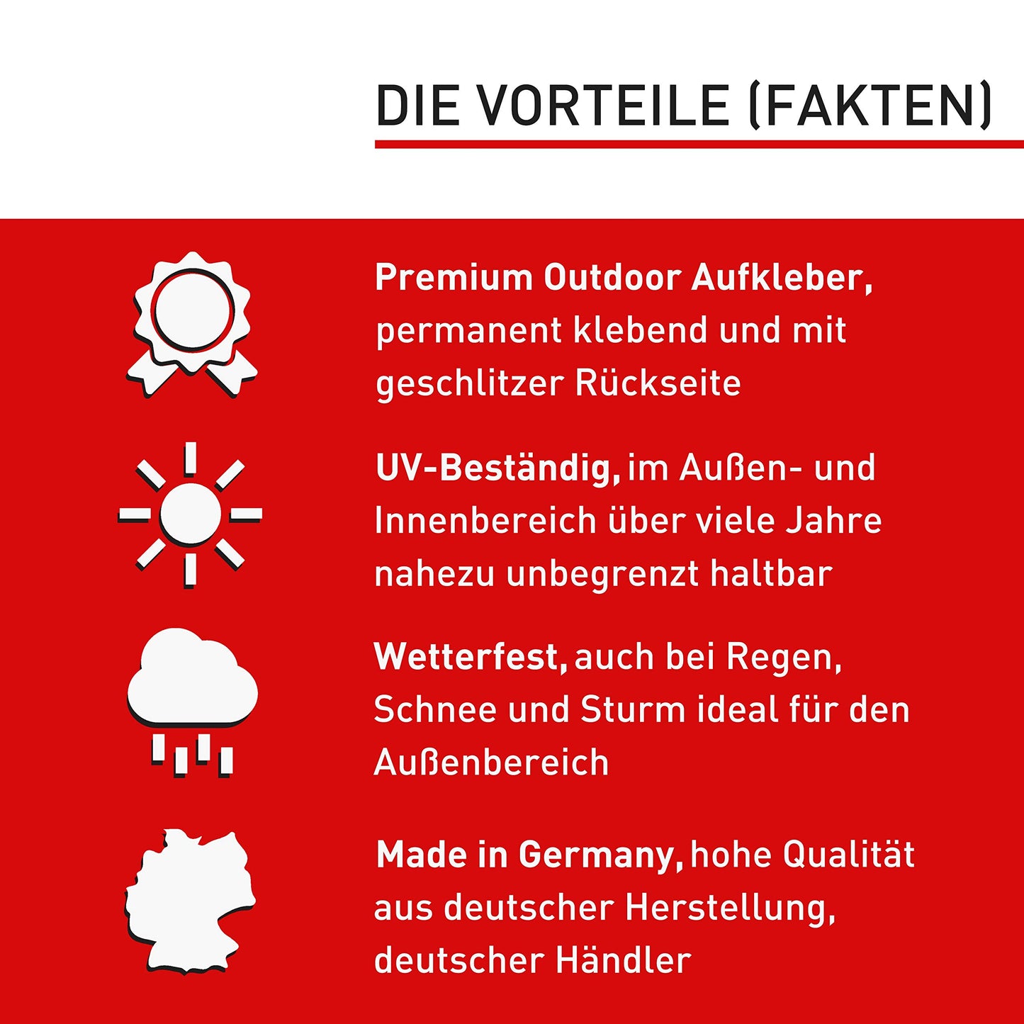 6 x Aufkleber Alarmgesichert (Klein - 5 x 3,5cm) - Schutz vor Einbruch in Auto und Wohnmobil - Aussenklebend - Alarm Sticker für mehr Sicherheit - Alarmanlage Aufkleber für außen - Geschlitzt