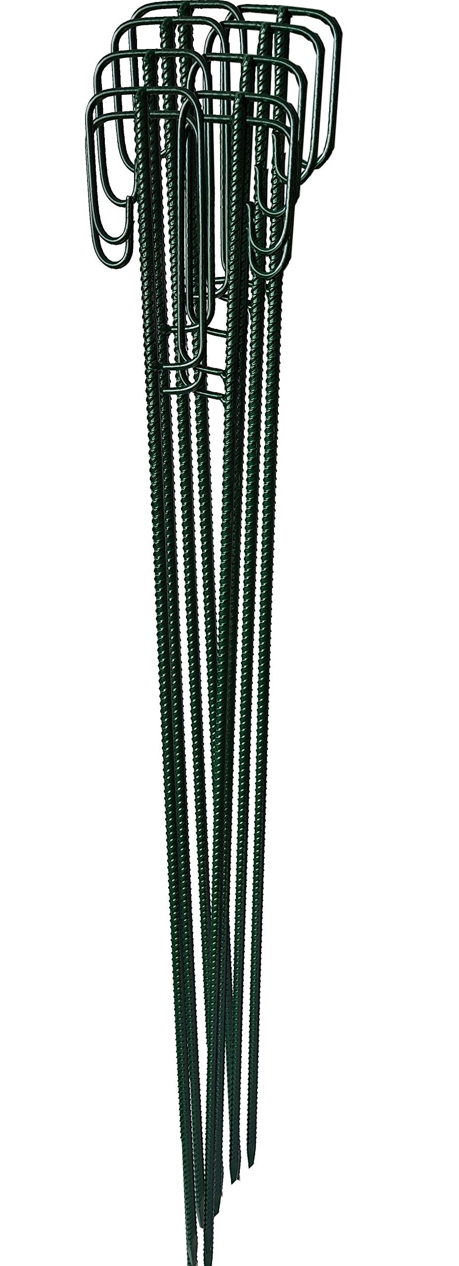 UvV Absperrleinenhalter grün 1200 mm lang (10 Stück) Laterneneisen UVV-Bügel für Fangzaun, Kunststoffzaun, Warnband