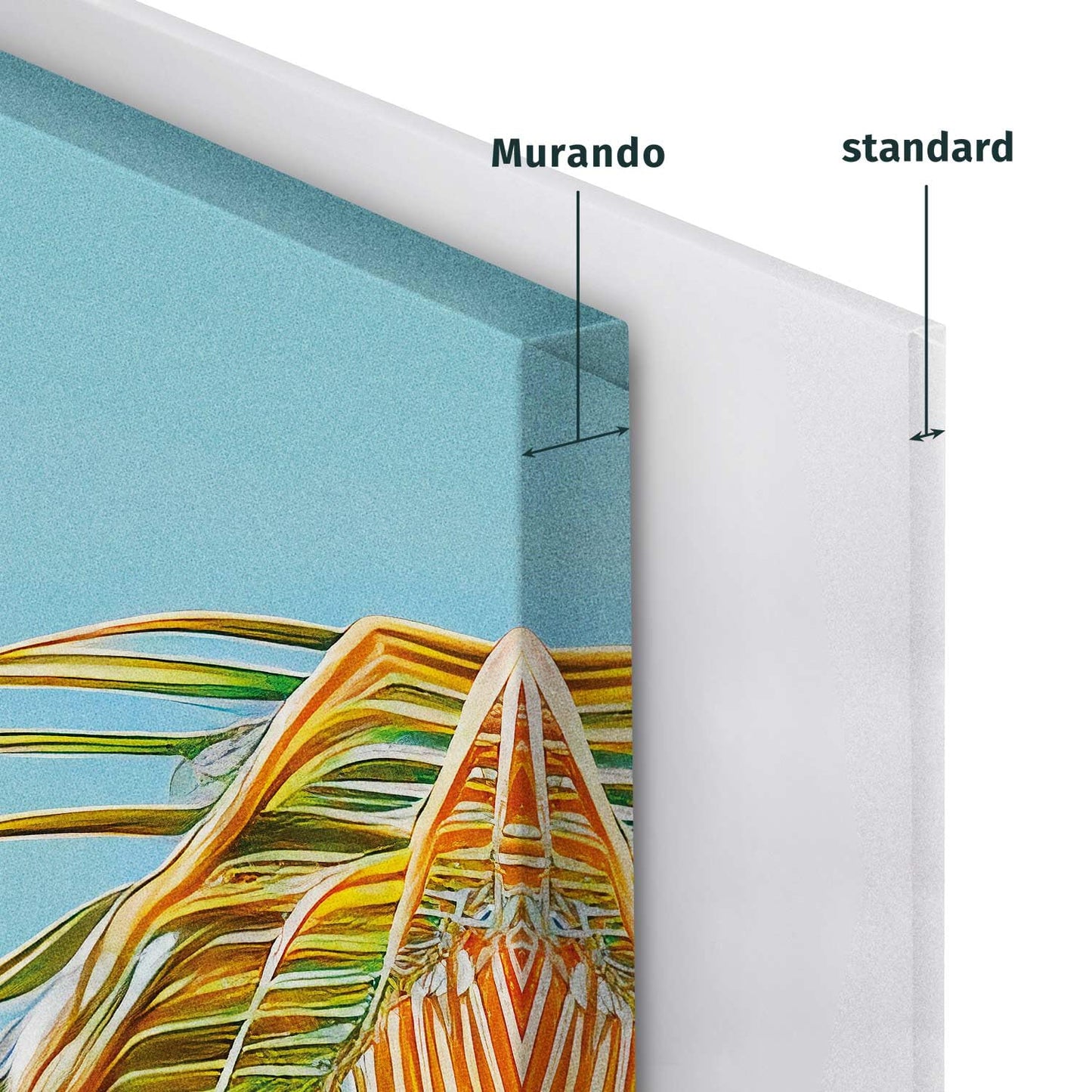 murando - Wandbilder Summer Vibes 60x40 cm 1 tlg Wand Deko Leinwand Bilder Groß Wanddeko Wohnzimmer Schlafzimmer Kunstdrucke Feiertage Sommerlandschaft Sommer Strandhütten Palmen c-H-10033-b-a