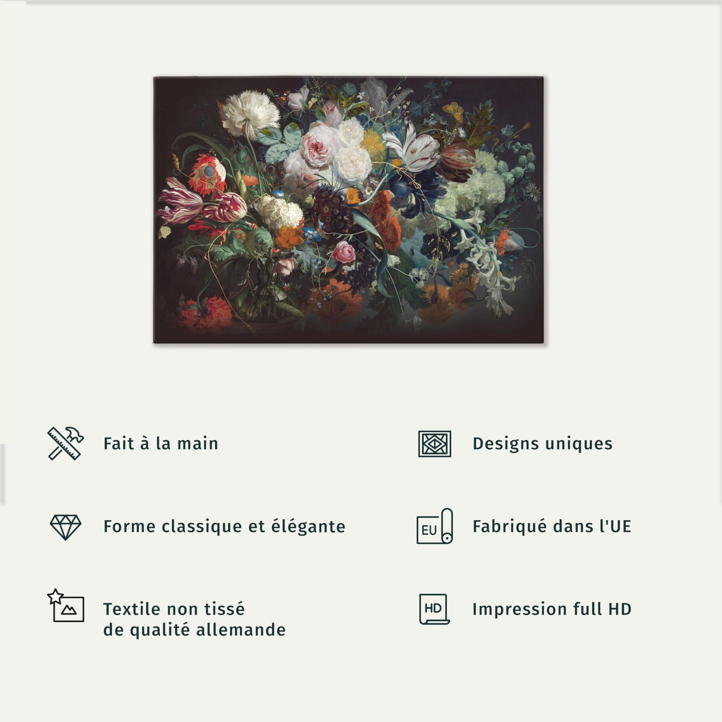 murando - Wandbilder XXL Blumen 200x100cm 5 tlg - Wand Deko Leinwand Bilder Groß Wanddeko Wohnzimmer Schlafzimmer Kunstdrucke - Lilien Abstrakt Diamant Textur silber dunkelrot