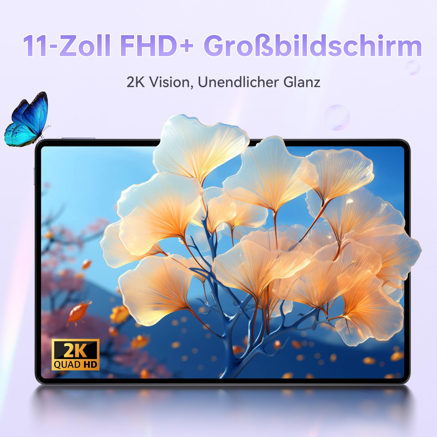 OUKITEL OT8 Gaming Tablet 11 Zoll, 30GB+256GB Android 14 Tablet mit Stift, 2K Bildschirm,8800mAh/18W, 13MP+8MP, TÜV | GPS | OTG | Widevine L1, Schwarz