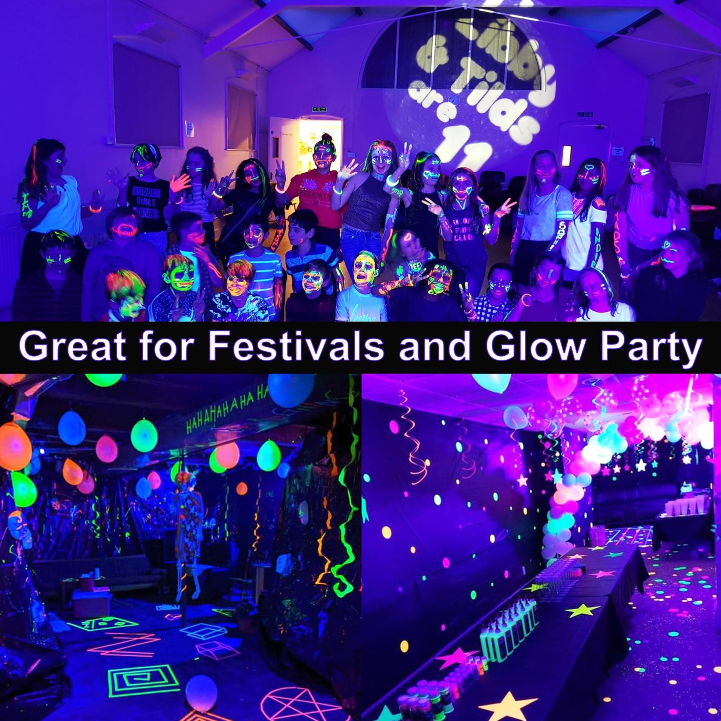 LED Schwarzlicht Strahler 100W, Indmird Schwarzlichtlampe mit Stecker, IP65 Wasserdicht UV Strahler mit Schalter, 395-400nm UV Flutlicht Partylicht für Bar,Disco,Party,Halloween,Bühnen