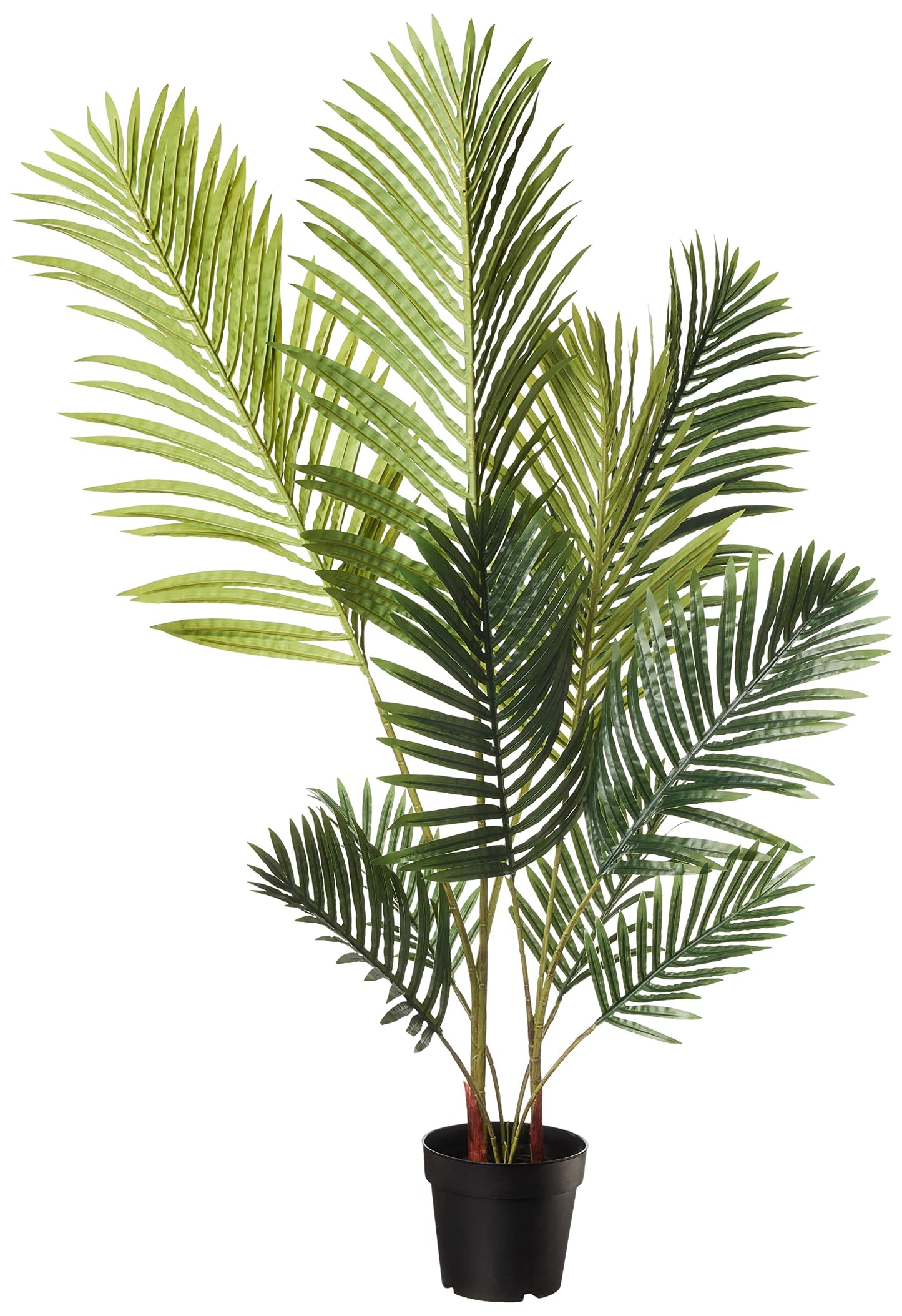 Amazon Basics Künstliche Palme mit Kunststoff-Pflanzgefäß, 119.38 cm, grün