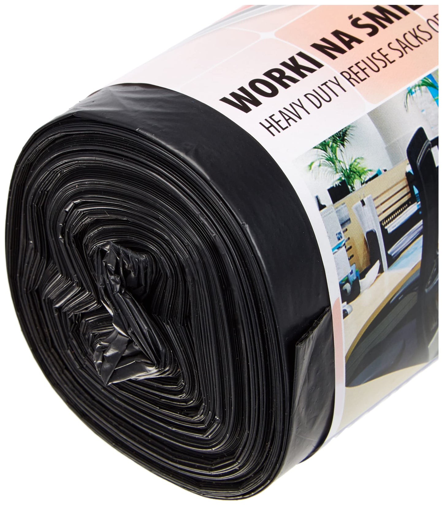 Office Products 22021236-05 Müllbeutel 120 L - 25 Stück LDPE| Müllsäcke Mülltüte Abfallsäcke Mülltüte für Den Hausmüll für das Büro| Farbe: Schwarz | Foliendicke: 28 μm