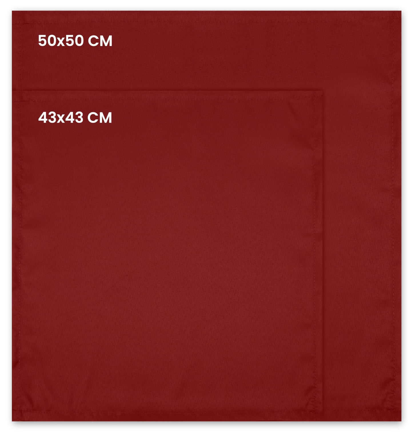 KICHLY Stoffservietten - Packung mit 24 Stück, Wiederverwendbare Stoffservietten, weich und bequem - ideal für Veranstaltungen und den regelmäßigen Gebrauch zu Hause, 100% Polyester (Rot, 43x43cm)