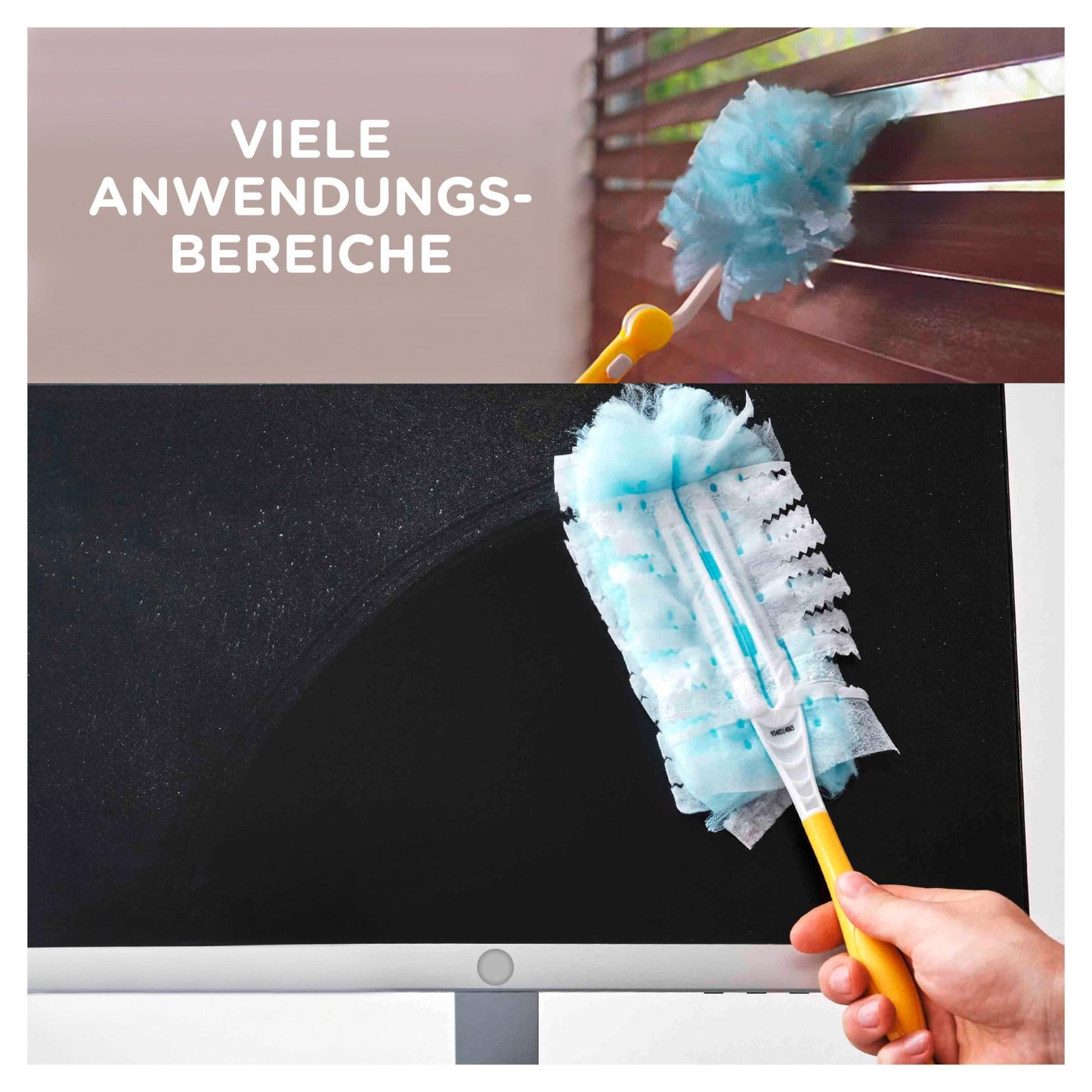 Swiffer Staubmagnet Trap & Lock Starterset (1 Staubwedel + 15 Tücher), nimmt 3x mehr Staub & Haare auf und schließt diese ein