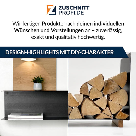 ZUSCHNITTPROFI.DE® Design Magnetwand aus Schwarzstahl (100 x 60 cm) - handgefertigte Magnettafel mit charakteristischem Farbeffekt – Pinnwand inkl. 4 Bohrungen & Befestigungsmaterial