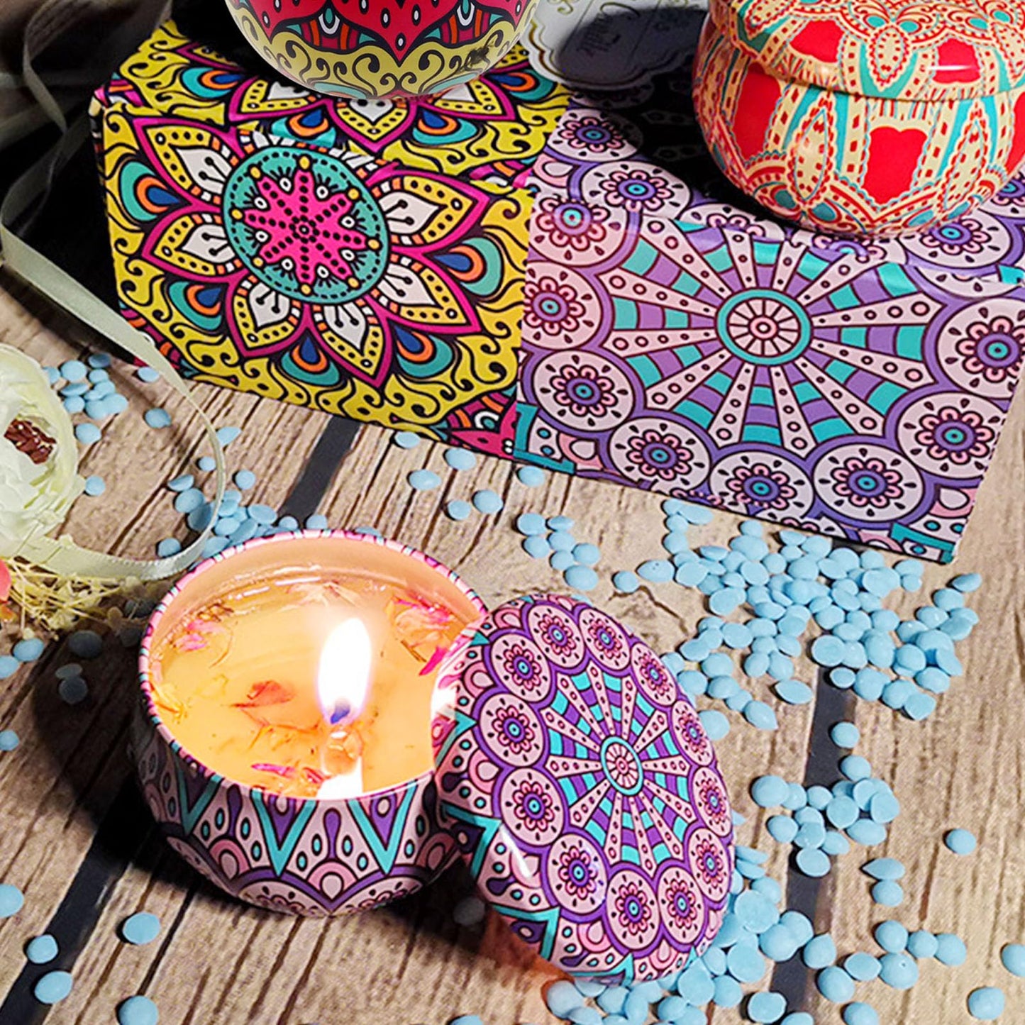 Daover Duftkerzen Geschenkset, 9 Stück 2.5OZ Natürliches Sojawachs Duftkerze Geschenke für Frauen, Aromatherapie Kerzen Set, Entspannung Stress Muttertag Geburtstag Kerze Geschenke
