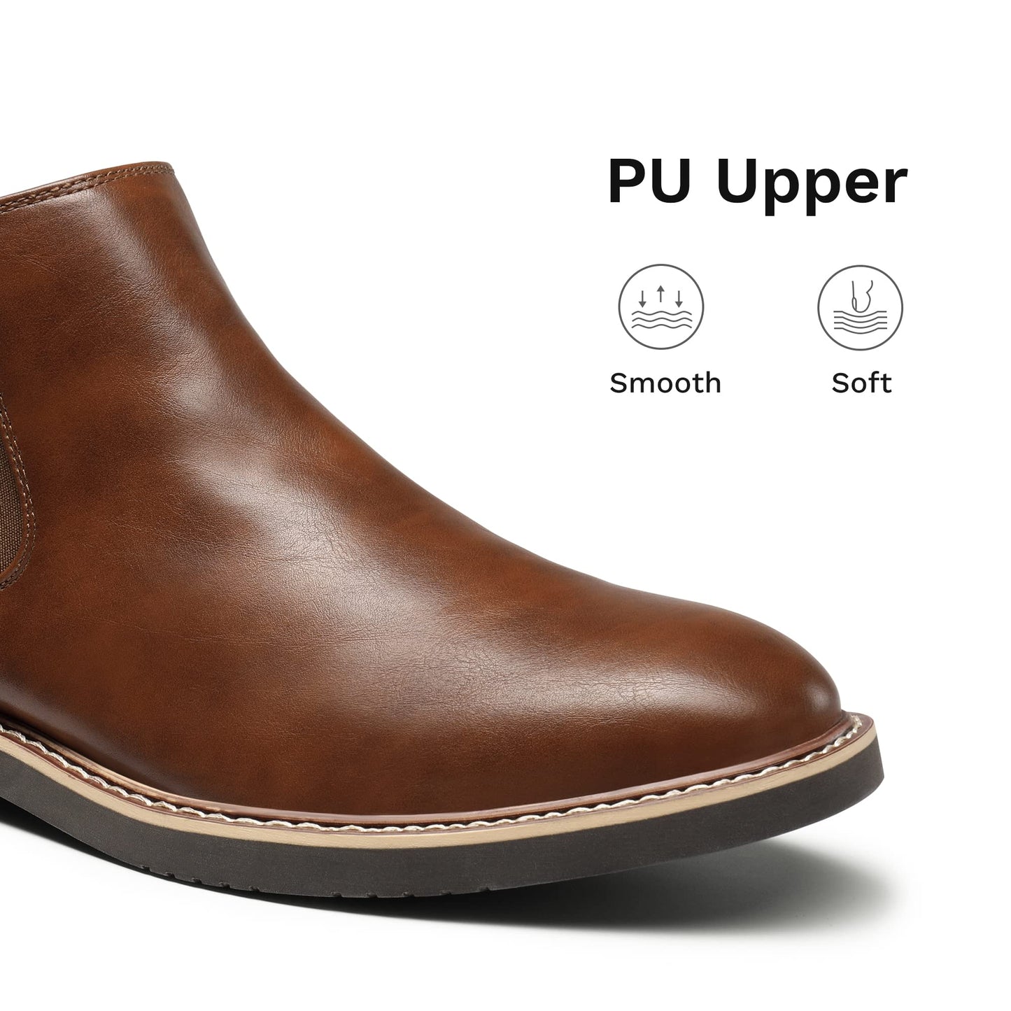 Bruno Marc Herren Stiefel Chelsea Boots Stiefeletten Stiefel BRAUN SBBO2218M-E Größe 47 (EUR)