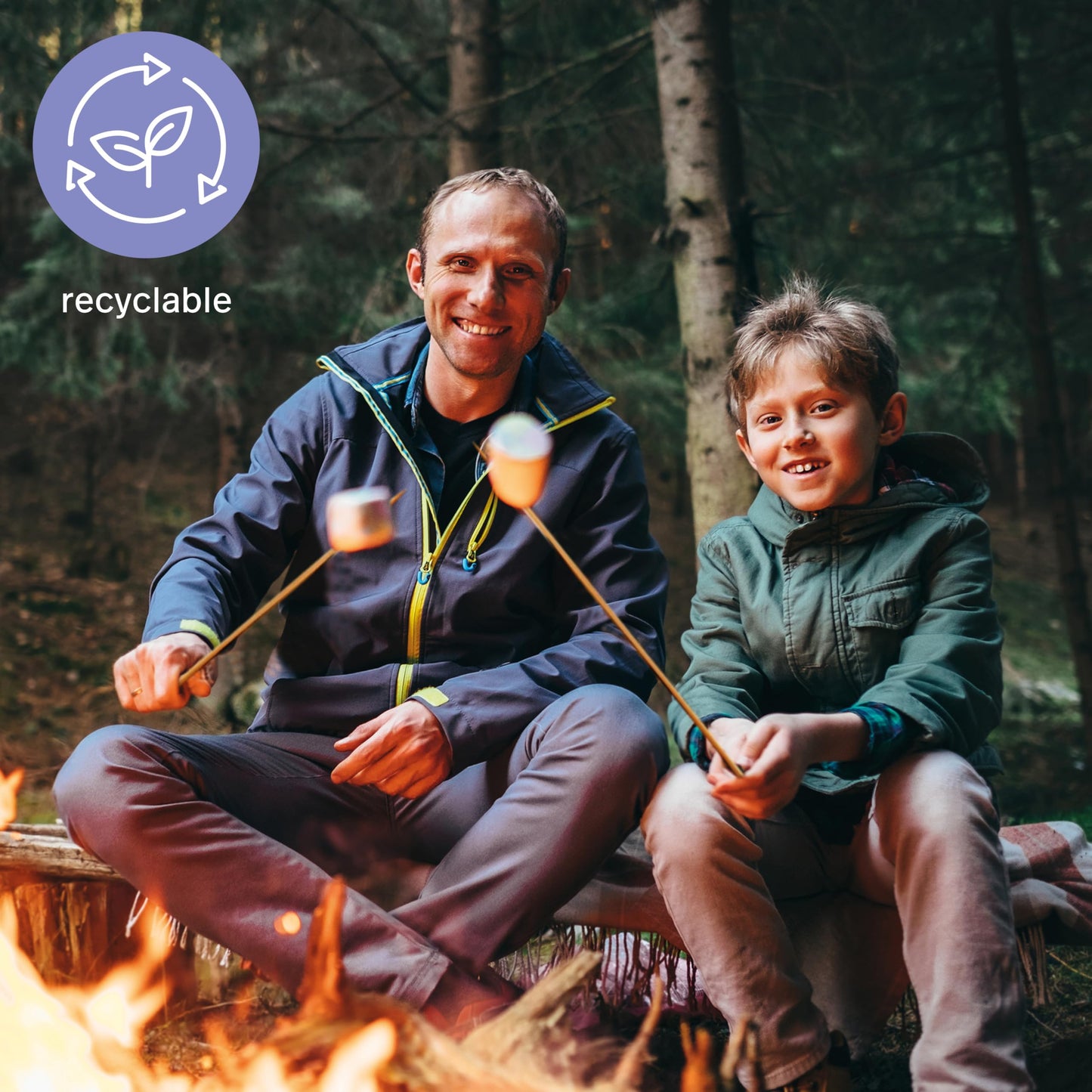 MATANA 100 Stück XXL Holzspieße, Stockbrot Spieße, Marshmallow Spieße, 90cm (0,6cm/6mm Dick) - Lange Grillspieße - Schaschlik, Marshmallows, Lagerfeuer - Stabil & 100% Natürlich