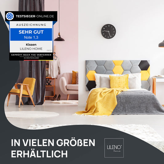 LILENO HOME 4er Set Kissenfüllung 40x40 cm - 40°C waschbares Innenkissen geeignet für Allergiker - Polyester Kisseninlet als Couchkissen, Sofa Kissen, Cocktailkissen und Kopfkissen