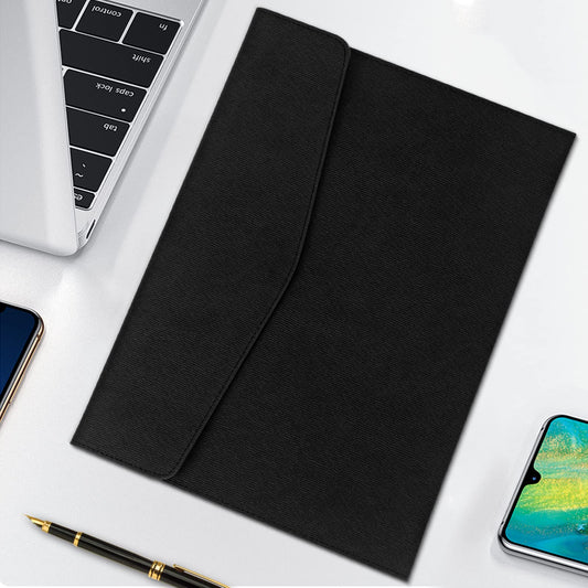 Skycase Dokumententasche A4,Dokumenten-Taschen PU Leder,Geschäfts Datei-Bag Dokumentenmappe Aktentasche Datei Taschen,Datei Organizer Aktenordner Aktentasche für A4 Dokumente Büro Schulreise,Schwarz