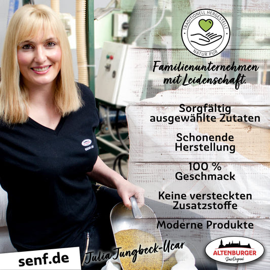 Altenburger Original Bierkiste - drei mit Bier verfeinerte Senfsorten als Geschenk-Set (3-teilig), Geschenkbox für Männer und Frauen