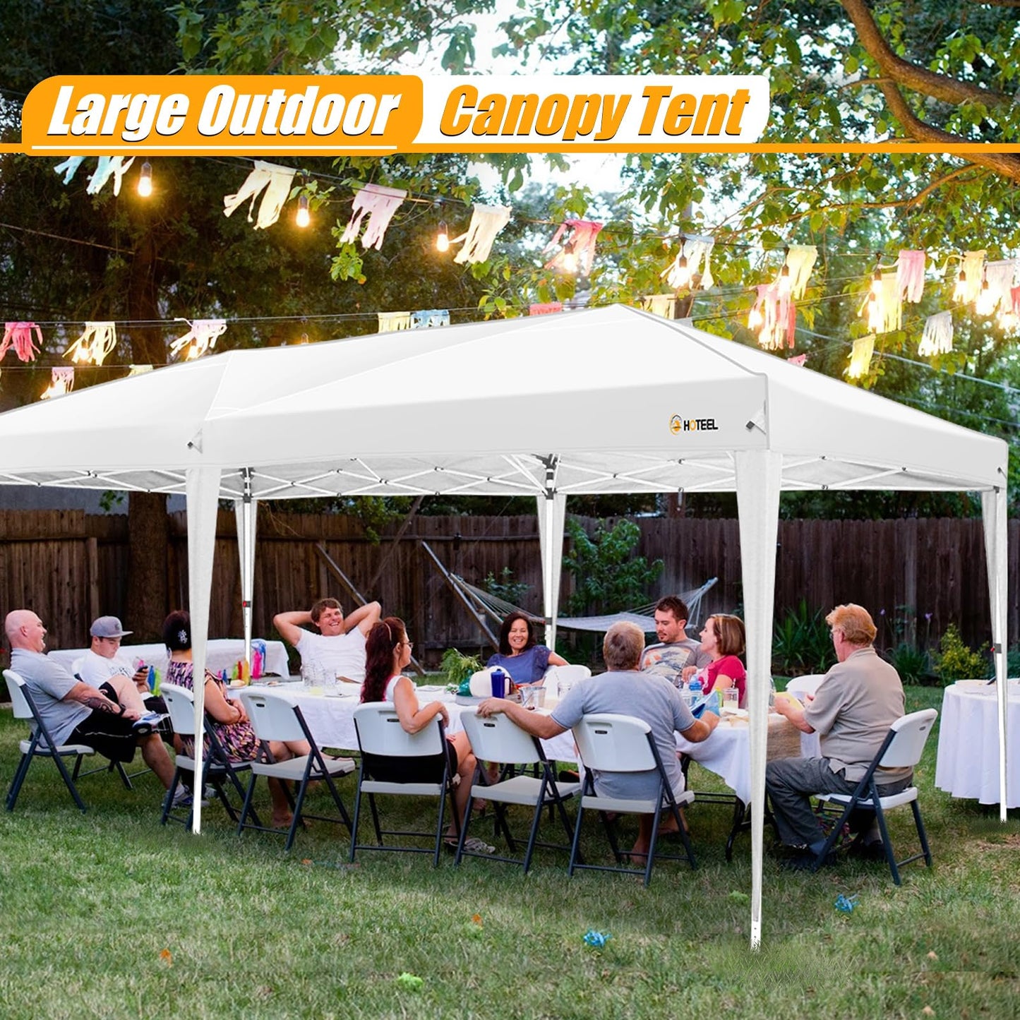 HOTEEL Pavillon 3x6 mit Seitenwnden, Faltpavillon 3x6 Wasserdicht Stabil Winterfest mit 4 Sandsäcke, Einfach Einzurichten Partyzelt für Outdoor-Party, Garten, Hochzeit, Event, Weiß