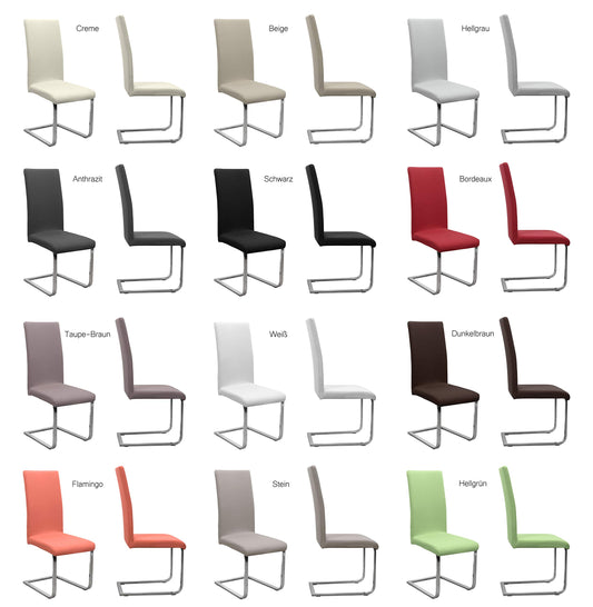 BEAUTEX Stuhlhusse Jersey, elastische Stretch Husse Baumwolle Bi-Elastic, Farbe wählbar, Anthrazit