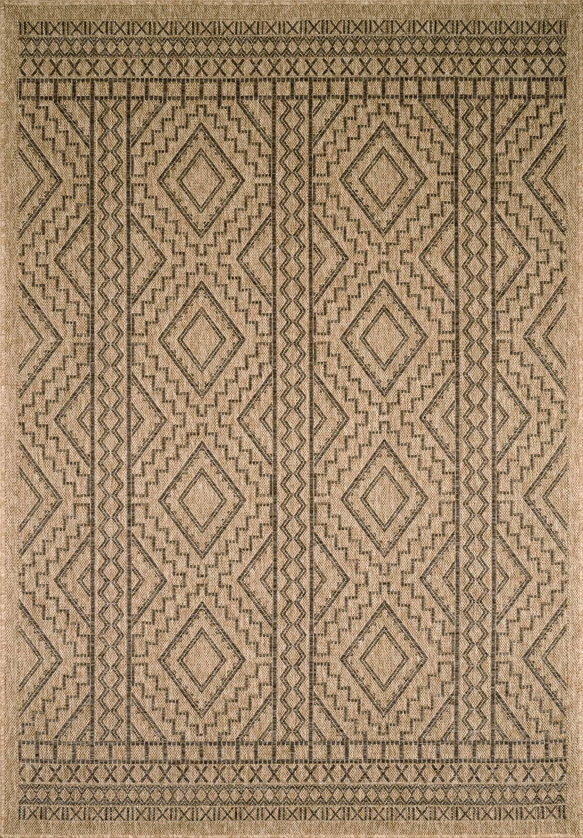 Naturteppich, Naturteppich, Böhmischer Teppich, Jute-Look, Teppich Wohnzimmer, Schlafzimmer, Flur, Außenteppich, Naturfarbe (160x230 cm, 8729 Braun)