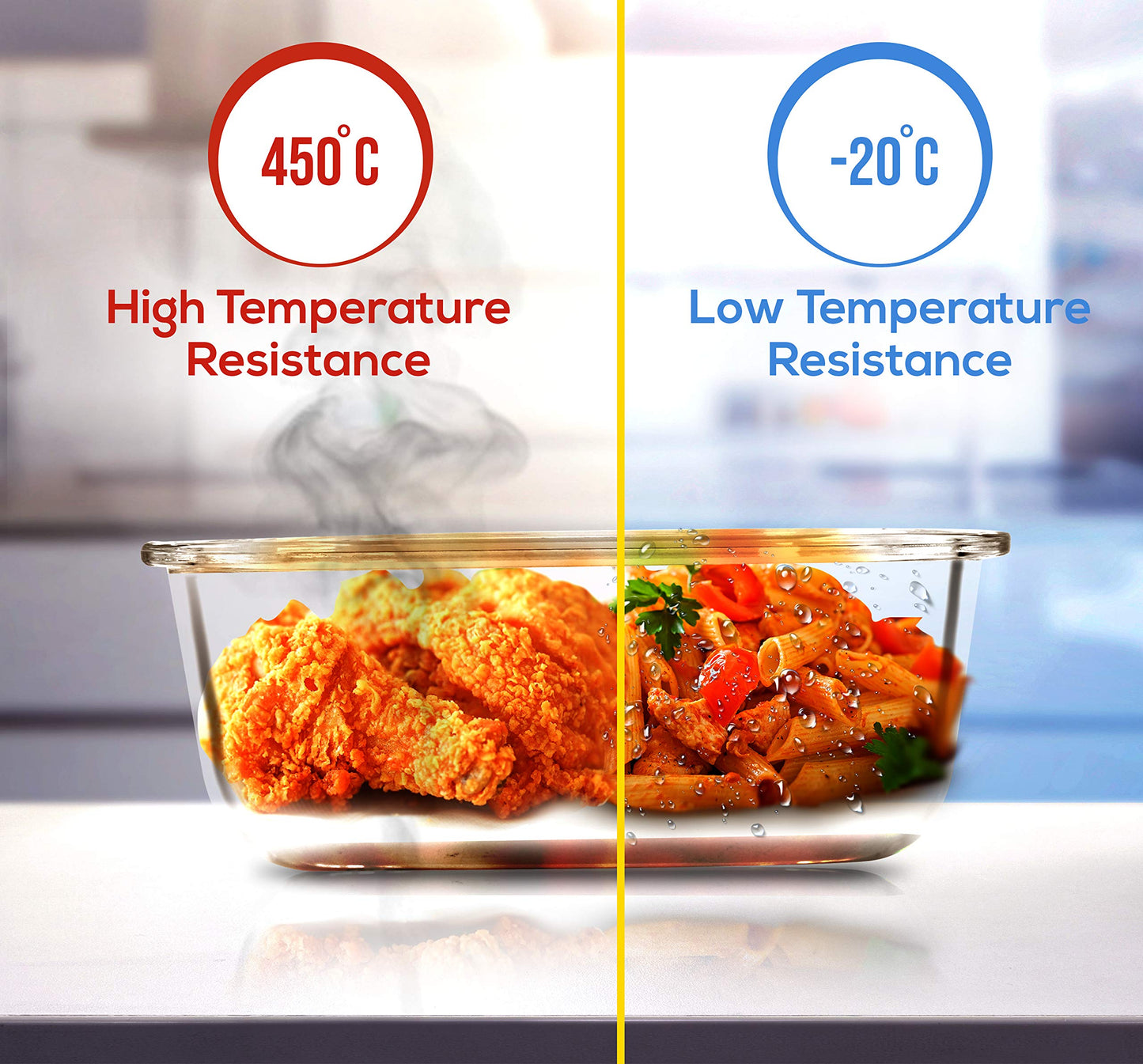 KICHLY Vorratsdosen für Lebensmittel aus Glas - Transparente Erstklassig Glasbehälter mit Deckel - Luftdicht, Auslaufsicher, BPA-frei - 24er (12 Behälter und 12 Deckel)