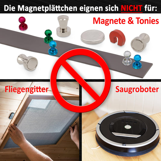 REORDA Magnetplättchen selbstklebend (350 Stück) - Magnetstreifen - 3M Kleber ermöglicht stärkste Klebekraft - Flache Magnete I Magnetfolie selbstklebend
