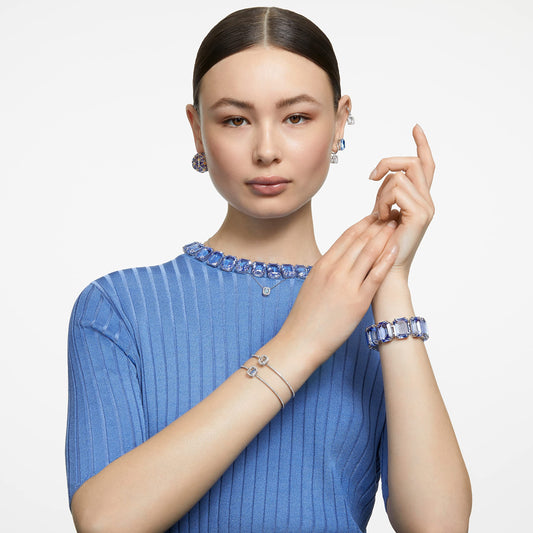 Swarovski Una Armreif, Rhodiniertes Damenarmband mit Strahlenden Swarovski Kristallen