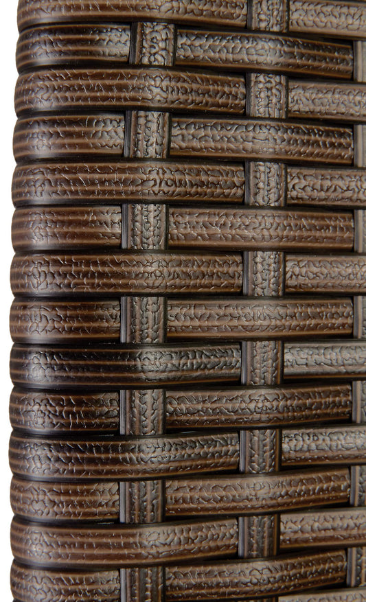 BRUBAKER 4er Set Polyrattan Gartenstuhl Modena - Hochlehner aus Metall und Poly Rattan klappbar - 7-Fach verstellbare Rückenlehne - wetterfester Faltstuhl/Klappstuhl - Braun Grau