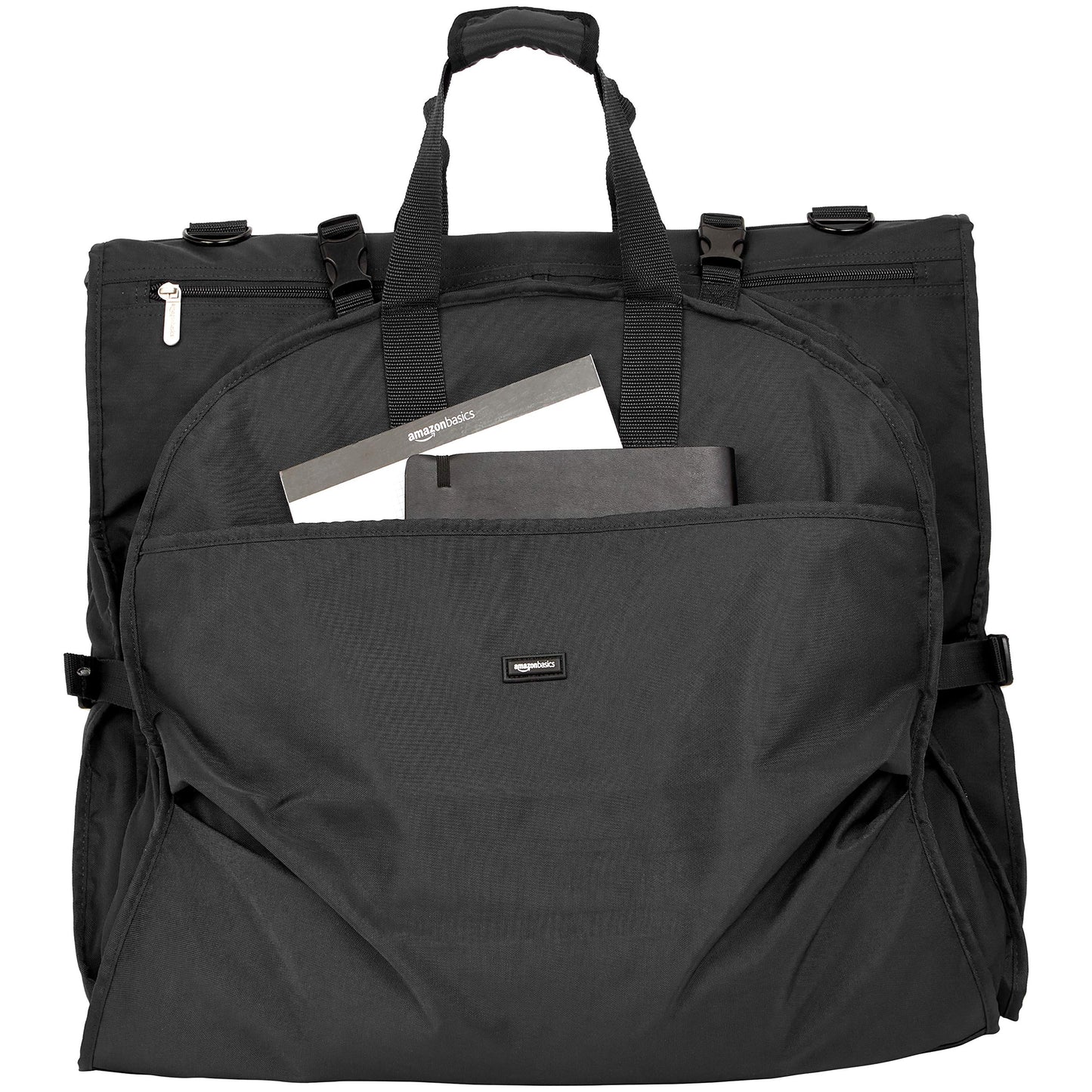 Amazon Basics - Hochwertige Kleidertasche, Schwarz - 1 m, Einfarbig