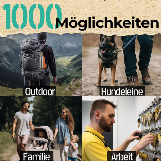 Karabinerhaken klein 10 STÜCK, Karabiner Schlüsselanhänger, Carabiner mit Schraubverschluss + Stopper, Bunte Karabinerhaken Schlüsselanhänger, 7,5 cm Karabinhaken groß genug für Arbeit, Camping..