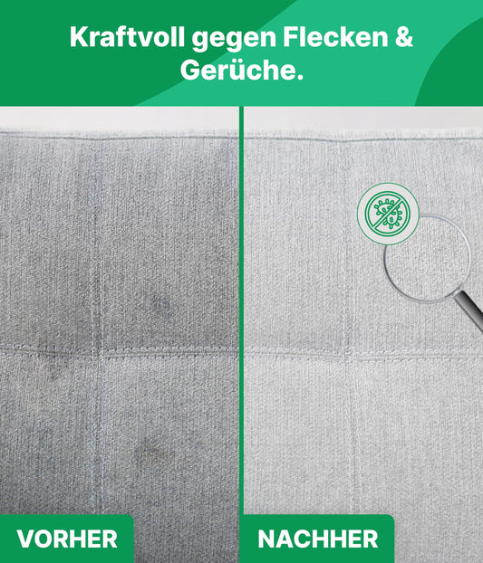 Emma Grün® Teppichreiniger & Polsterreiniger Konzentrat 750ml - Waschsauger Reinigungsmittel für Teppiche, Sofas & Textilien - Reinigungsmittel Nasssauger - Wirksame Polster Reinigung Made in Germany