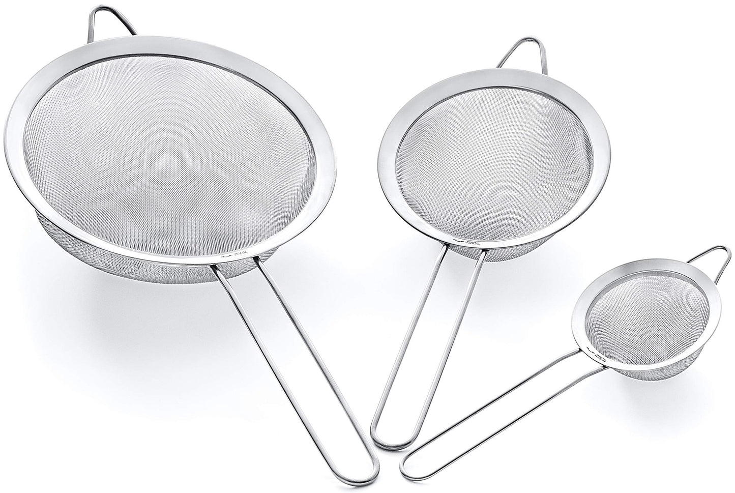 Proto Future Hochwertiges Küchensieb Set, Feinmaschig - 8.5/14/20cm - Premium 304 Edelstahl - Langlebige Siebe, Sieb Set für die Küche