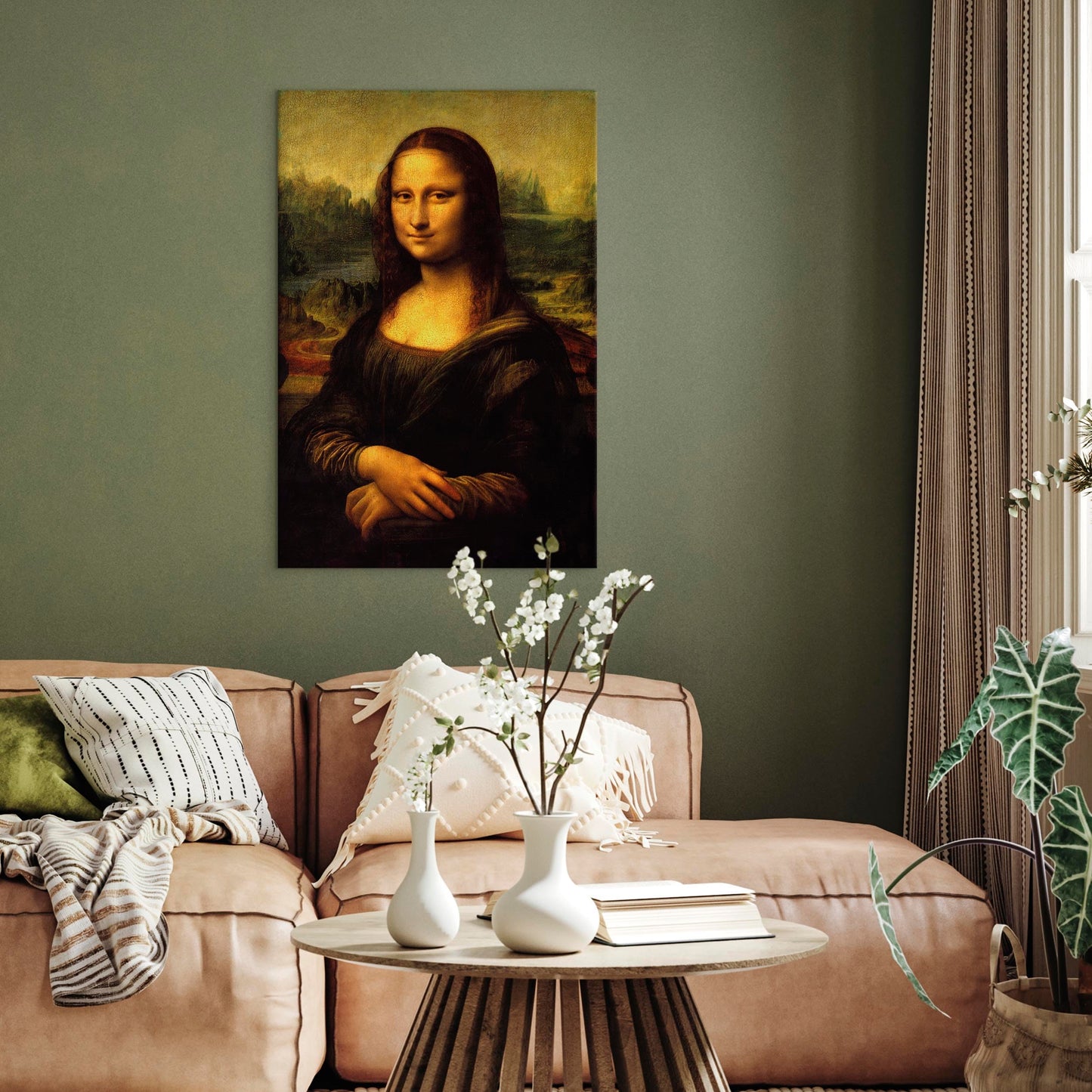 murando - Wandbilder Mona Lisa 60x90 cm 1 tlg - Wand Deko Vlies Leinwand Bilder Groß Wanddeko Wohnzimmer Schlafzimmer KunstdruckeAbstrakt Kunst l-G-10000-b-a