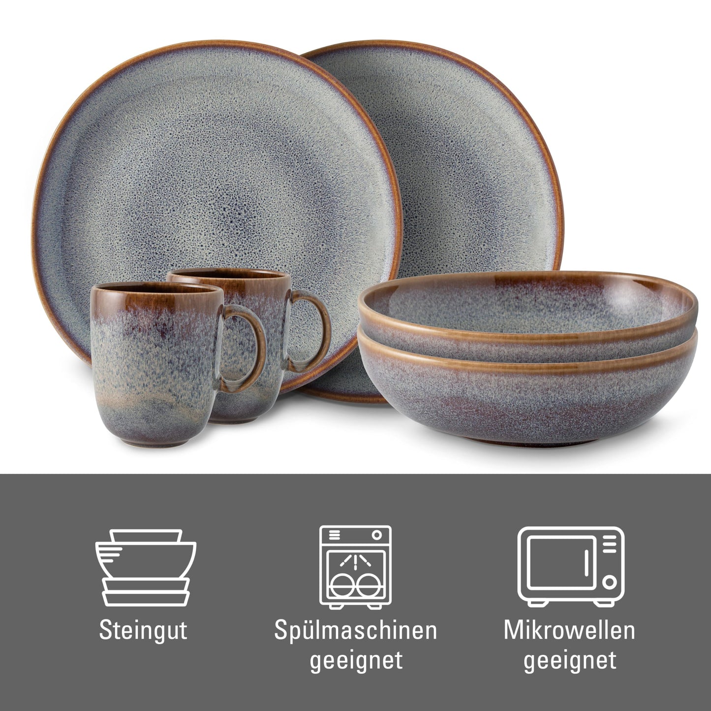 like. by Villeroy & Boch Lave beige Frühstücksset 6tlg