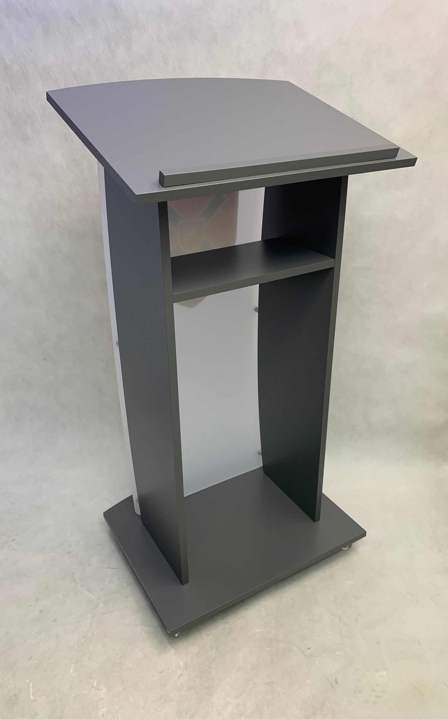 Stehpult mit Logo aus Möbelplatten und Acrylglas - ROME