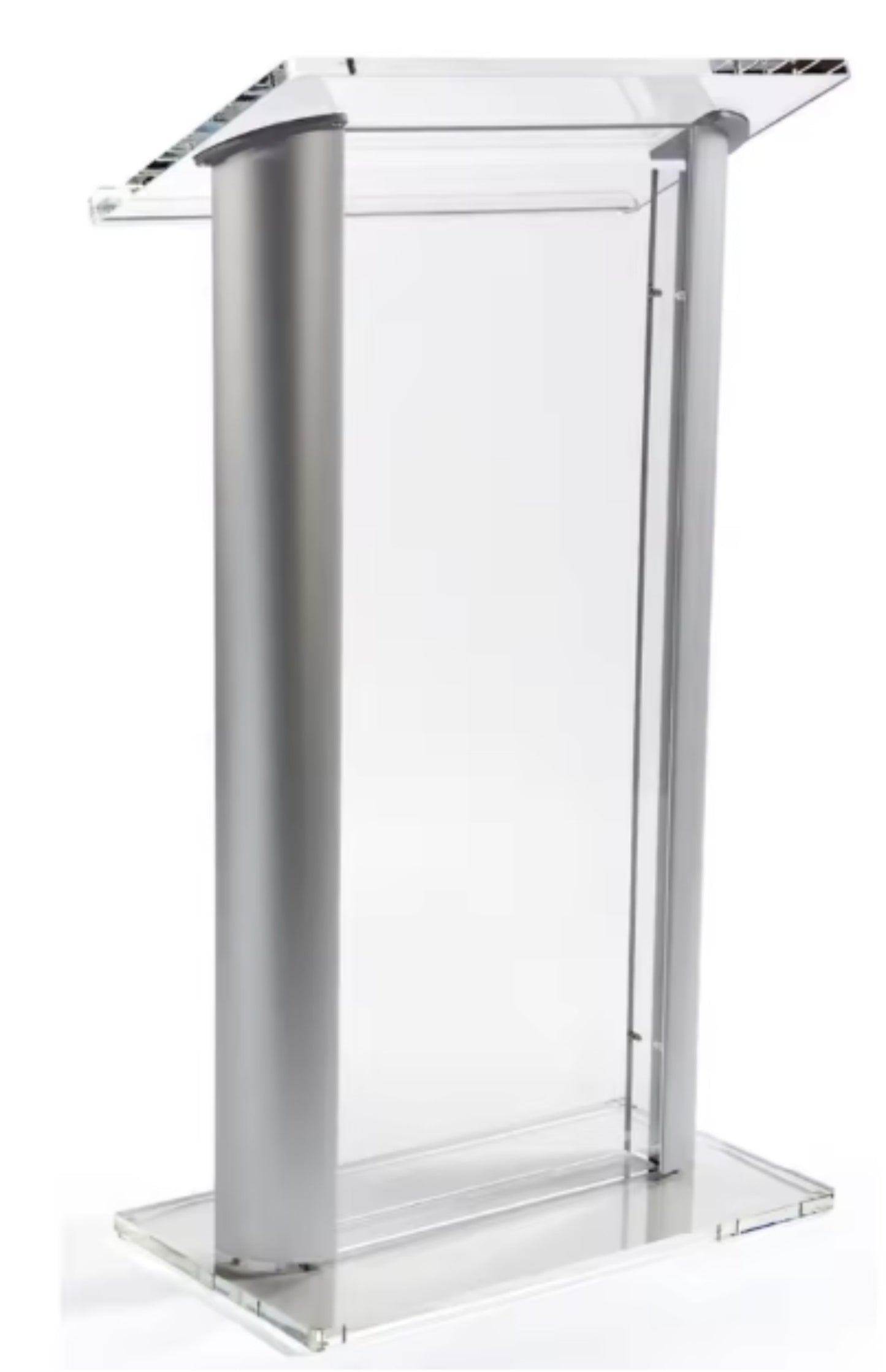 Rednerpult BERLIN – elegantes Rednerpult aus Aluminium und Acryl