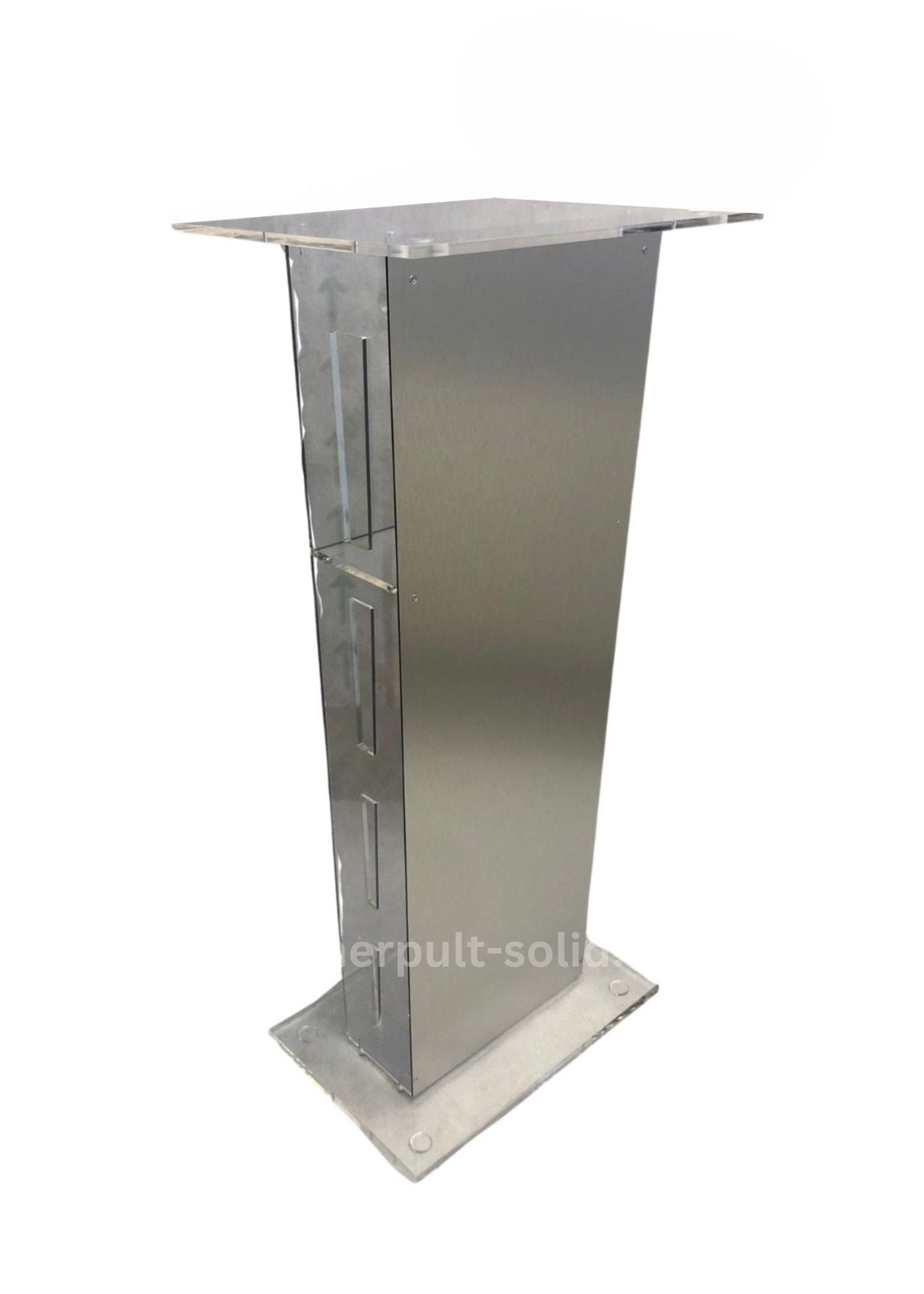 Modernes Acrylglas-Rednerpult SYDNEY mit flachem Pult