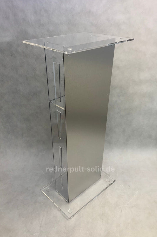 Modernes Acrylglas-Rednerpult SYDNEY mit flachem Pult