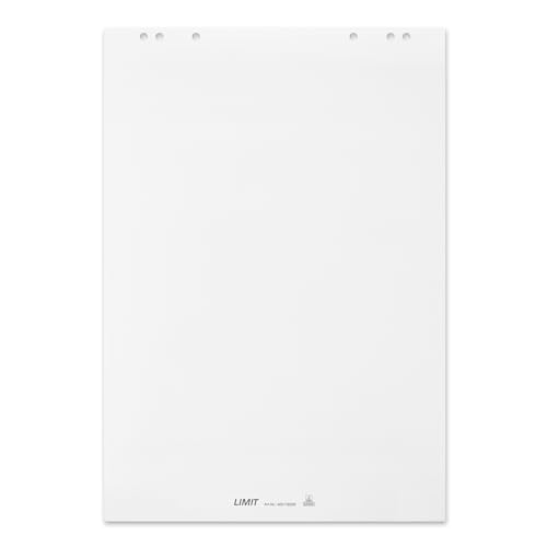 Limit 1 x Flipchart-Block, blanko, Block mit 20 Blatt, 80 g/qm Papier, 6 fach Lochung