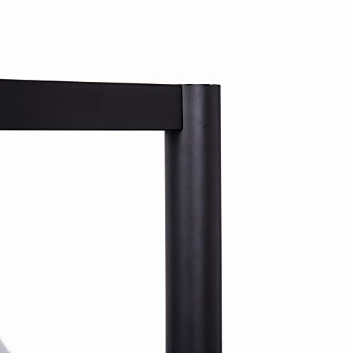 Schreibtisch u. Besprechungstisch mit schwarzem Tischgestell | Konferenztisch Bürotisch Computertisch Mehrzwecktisch Arbeitstisch PC-Tisch Homeoffice-Tisch (anthrazit, 160 x 80 x 77,5 cm)