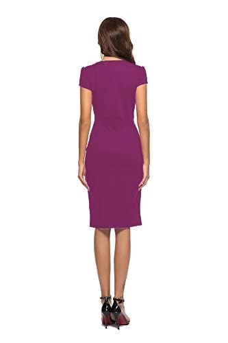 CEASIKERY Damen Business Retro Cocktail Bleistift Wear für die Arbeit Büro Freizeitkleid