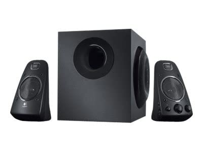 Logitech Z623 Lautsprecher-System mit Subwoofer, Satter Bass, 400 Watt Spitzenleistung, THX-Zertifiziert, 3.5mm & Cinch-Eingänge, Multi-Device, EU Stecker, PC/PS4/Xbox/TV/Smartphone/Tablet - Schwarz