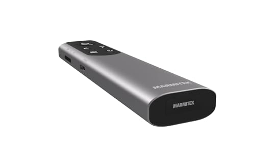 Kabelloser Presenter mit digitalem Laserpointer - Marmitek WPR-400 Präsentationsfernbedienung, Air-M