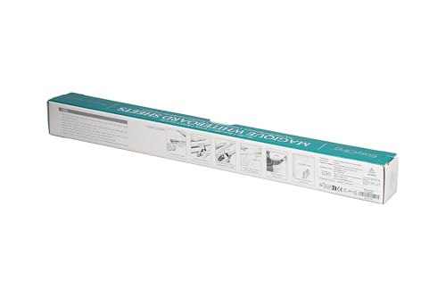 EASYCLING Magique Whiteboard Folie Selbstklebend - Elektrostatische Folie mit 25 Blatt & 1 Boardmarker Inkl, Abwischbar und Wiederbeschreibbar, Geeignet für alle glatten Flächen, 60cm x 80cm (Gridded)