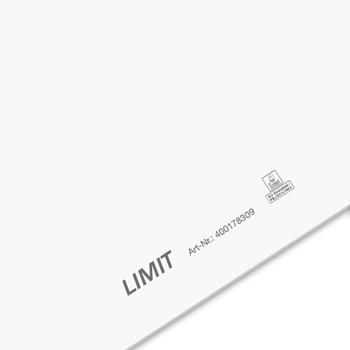 Limit 1 x Flipchart-Block, blanko, Block mit 20 Blatt, 80 g/qm Papier, 6 fach Lochung