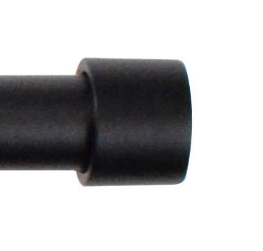 Rollmayer elegant und modern metall Schwarz Matt Vorhangstange/Gardinenstange Ø 19mm Rohr (120cm Crux, im Schwarz Matt, 1-läufig) verschiedene Größen und Endstücken. Ohne Ringe!