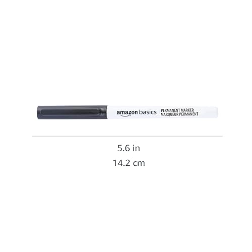 Amazon Basics – Permanentmarker, ultra feine Spitze, 24 Stück, Mehrfarbig