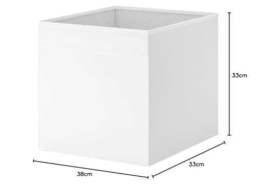 4x Drona Aufbewahrungsbox Regale Organizer Samtstoffbox weiß 33x38x33cm