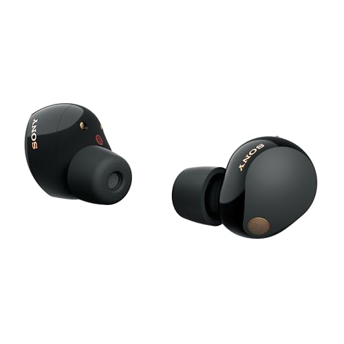 Sony WF-1000XM5 Kabellose Noise Cancelling Kopfhörer, Bluetooth, In-Ear-Kopfhörer, Mikrofon, bis zu 24 Stunden Akkulaufzeit, Schnellladefunktion, IPX4, iOS & Android kompatibel - Schwarz, klein