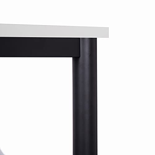 Schreibtisch u. Besprechungstisch mit schwarzem Tischgestell | Konferenztisch Bürotisch Computertisch Mehrzwecktisch Arbeitstisch PC-Tisch Homeoffice-Tisch (anthrazit, 160 x 80 x 77,5 cm)