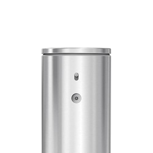 simplehuman 266ml Sensorspender, wiederaufladbarer automatischer Flüssigseifenspender, Variable Dosierung, tropffreies Ventil, IP67 wasserdicht, gebürsteter Edelstahl, ST1082