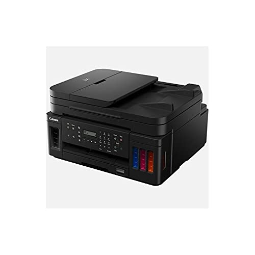 Canon PIXMA G7050 MegaTank Tintenstrahldrucker Multifunktionssystem mit nachfüllbaren Tintenbehältern (Drucken, Scannen, Kopieren, Faxen, DIN A4, WLAN, LAN, Duplexdruck, LC-Display), schwarz